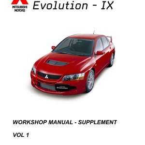 Mitsubishi Lancer Evolution Evo IX 9 - Supplement - Workshop Service Repair Manual