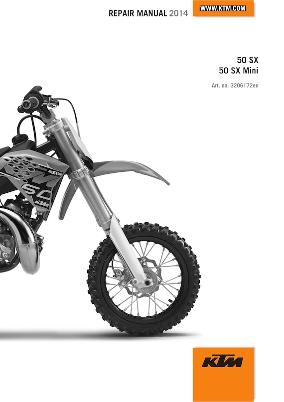 KTM 2014 - 50 SX Mini - Service Workshop Repair Manual