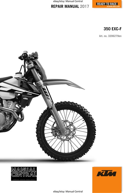 KTM 2017 - 350 EXC-F Six Days - Service Workshop Repair Manual