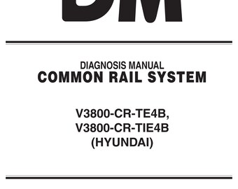 Motor diésel Kubota - v3800-cr-te4b v3800-cr-tie4b - Manual de diagnóstico (Hyundai) - Sistema Common Rail