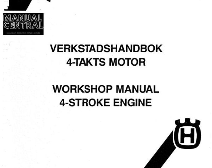 Husqvarna 1984  -4 Stroke Engine - Workshop Service Repair Verkstadshandbok -
