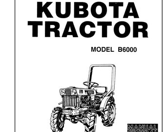 Tractor Kubota - B6000 - Manual del operador