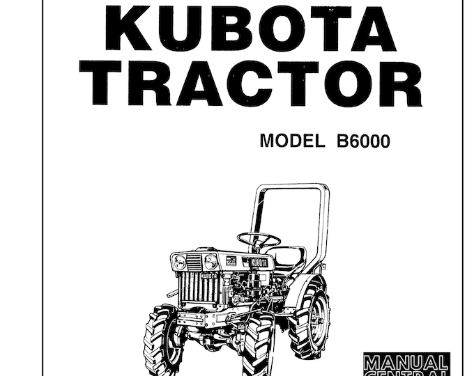 Kubota Tractor - B6000 - Operator Manual