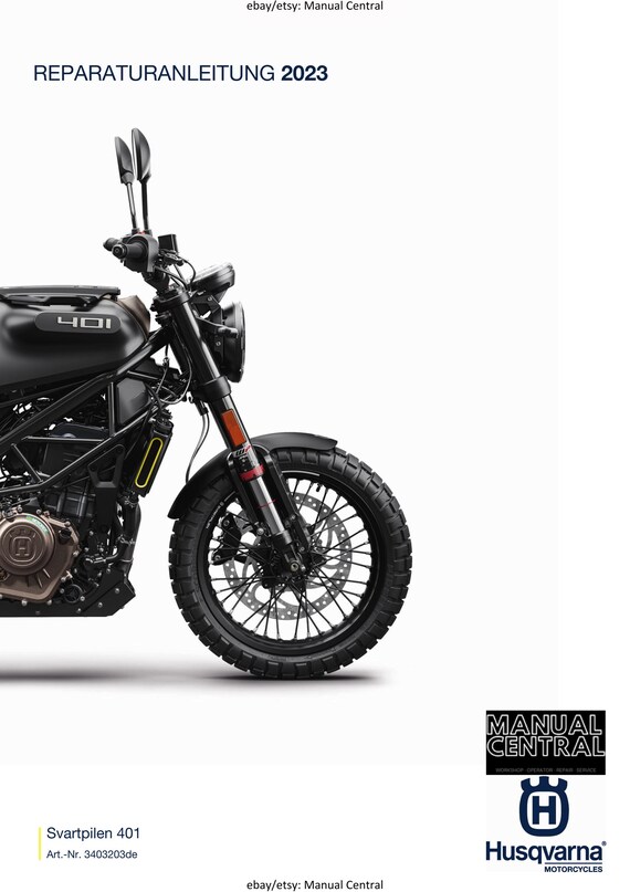German Language - Husqvarna 2023 - Svartpilen 401 - Reparaturanleitung