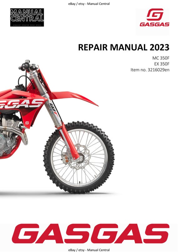 GasGas 2023 - MC EX 350F - Service Workshop Repair Manual