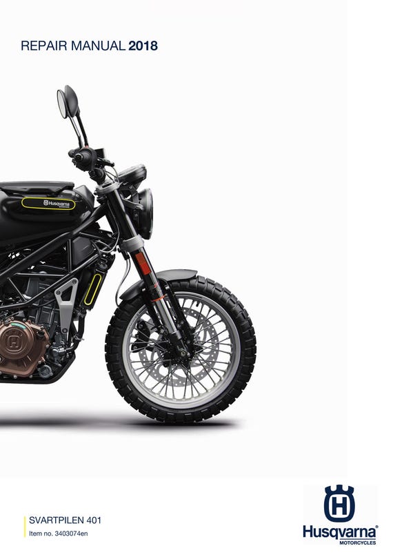 Husqvarna 2018 - Svartpilen 401 - Workshop Service Repair Manual