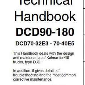 Può includere: Manuale tecnico per carrelli elevatori Kalmar DCD90-180 e DCD70-32E3 - 70-40E5. Questo manuale tratta di progettazione e manutenzione, risoluzione dei problemi e manutenzione correttiva.