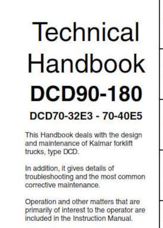 Kalmar Technical Handbook - DCD90-180 DCD70-32E3 70-40E5