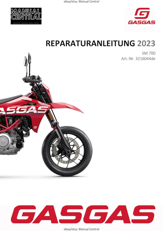 German Language - GASGAS 2023 -SM 700 EU - Reparaturanleitung - Service Workshop Repair Manual