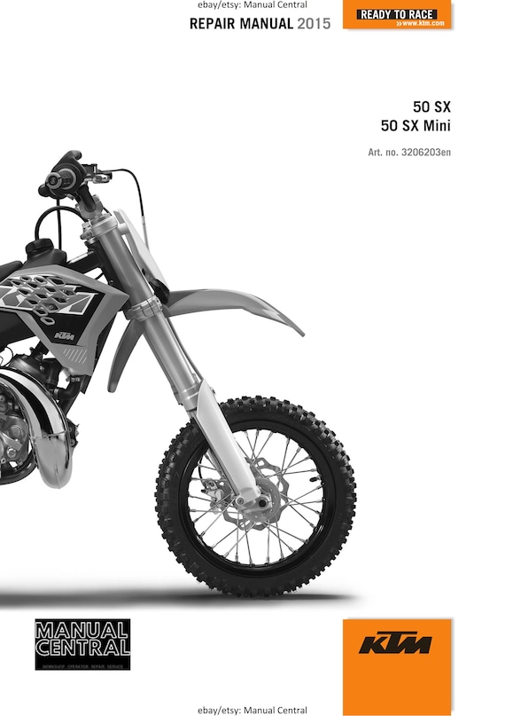 KTM 2015 - 50 SX MINI - Service Workshop Repair Manual