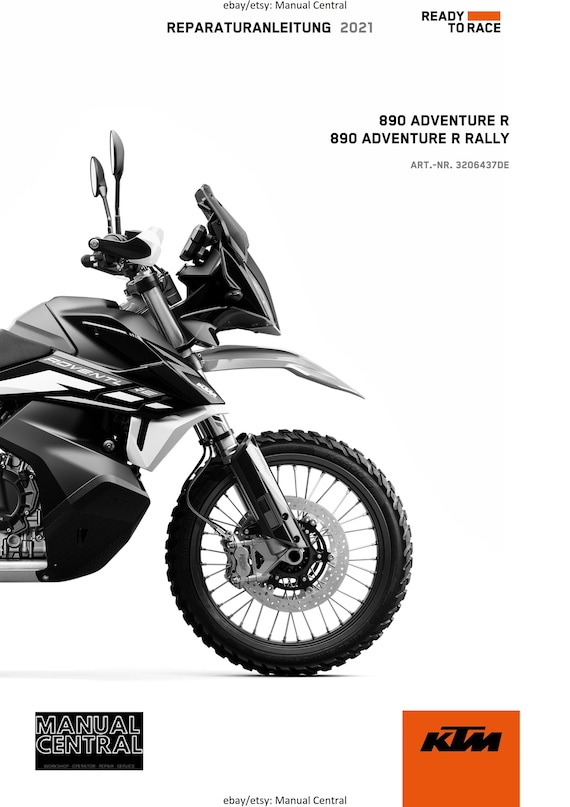 German Language - KTM 2021 - 890 Adventure R Rally - Reparaturanleitung - Service Workshop Repair Manual