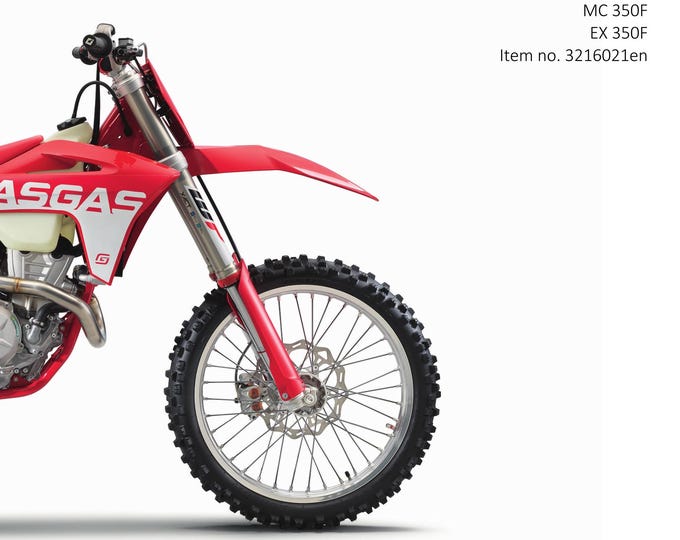 GasGas 2022 - EX MC 350F- Service Workshop Repair Manual