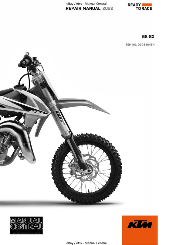 KTM 2022 - 65 SX - Service Workshop Repair Manual
