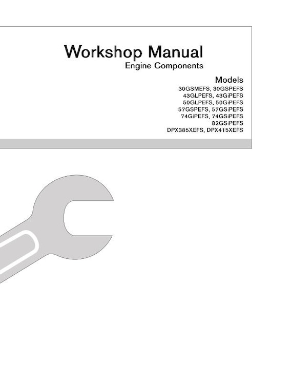 Volvo Penta Engine Components - Workshop Service Repair - 30GSMEFS 30GSPEFS 43GLPEFS 43GiPEFS 50GLPEFS 50GiPEFS 57GSPEFS 57GSiPEFS 74GiPEFS