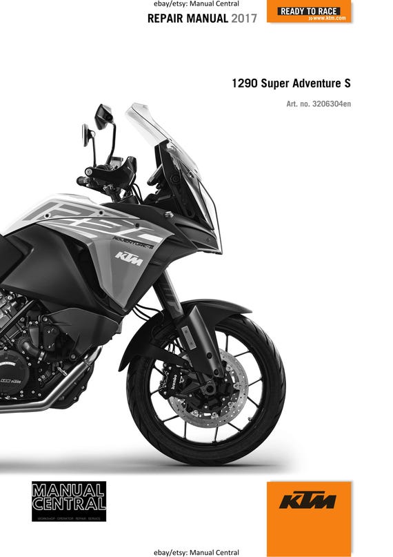 KTM 2017 - 1290 Super Adventure S - Service Workshop Repair Manual