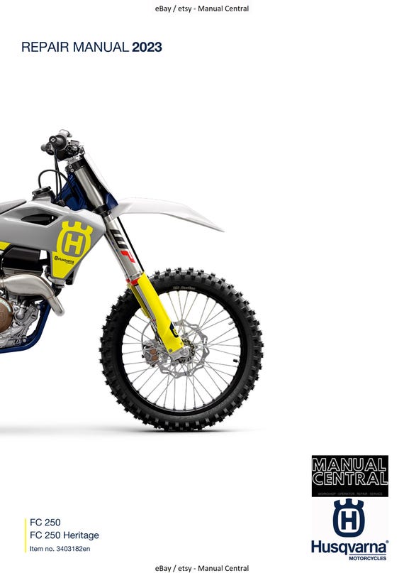 Husqvarna 2023 - FC 250 Heritage - Service Workshop Repair Manual