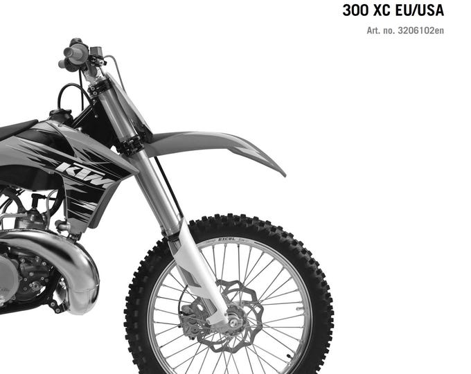 KTM 2011 - 250 300 SX XC - Service Workshop Repair Manual