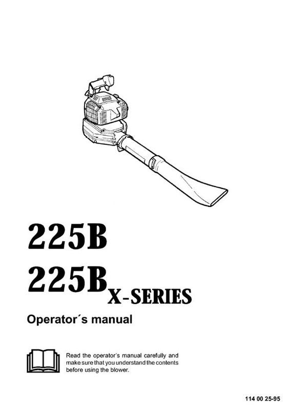 Husqvarna Chainsaw - 225B X-Series - Operator Manual