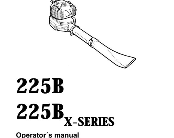Husqvarna Chainsaw - 225B X-Series - Operator Manual