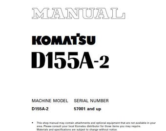 Komatsu D155A-2 - Shop Manual - Service Workshop Repair Manual