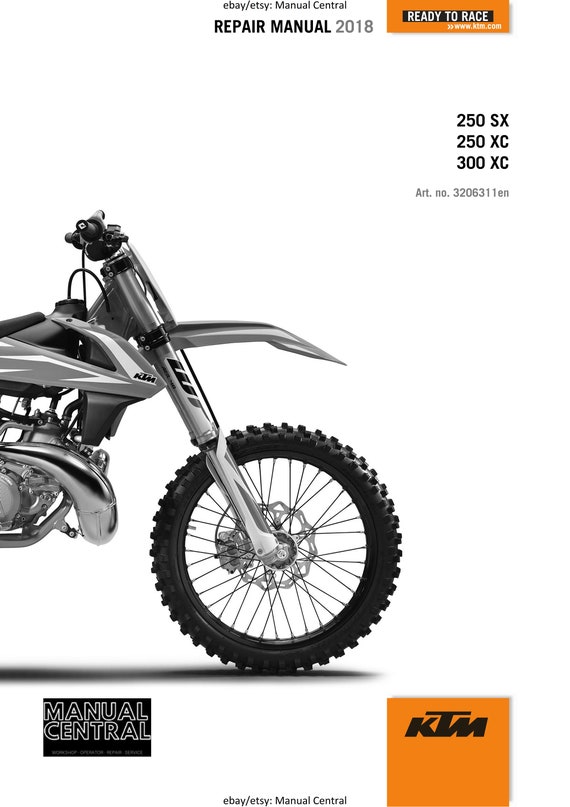 KTM 2018 - 250 300 SX XC - Service Workshop Repair Manual