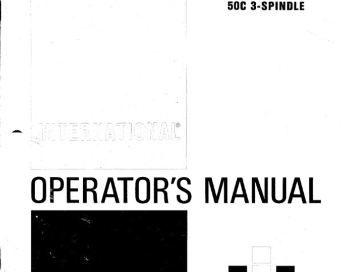 International - Rotary Mowers - 38c 44c 50c-3 Spindle - Operator Manual