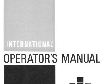 International - 800 1000 1200 1250 1450 1650 Tractor Operator Manual