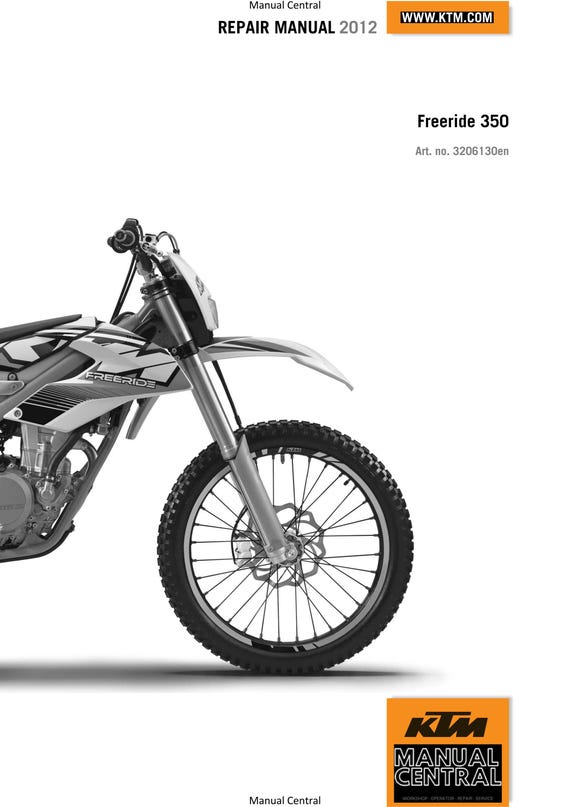 KTM 2012 - Freeride 350 - Service Workshop Repair Manual