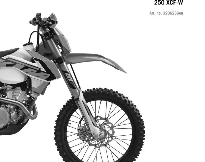 KTM 2016 - 250 EXC-f Six Days Br Xcf-w - Service Workshop Repair Manual