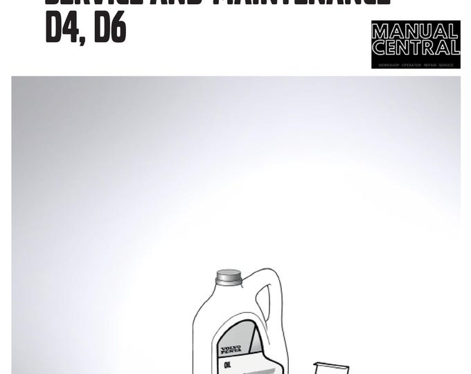 Volvo Penta - D4 D6 - Service & Maintenance Manual