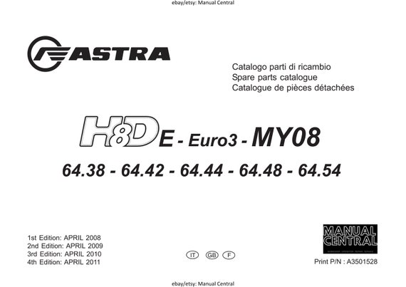 PDF - Astra HD8E Euro 3 MY08 - Catalogo Parti Di Ricambio, Spare Parts Catalogue, Catalogue De Pieces Detachees