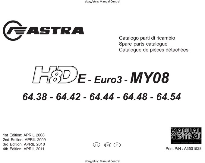 PDF - Astra HD8E Euro 3 MY08 - Catalogo Parti Di Ricambio, Spare Parts Catalogue, Catalogue De Pieces Detachees
