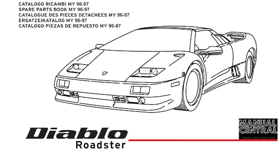 Lamborghini Diablo Roadster 1996 1997 - parts manual