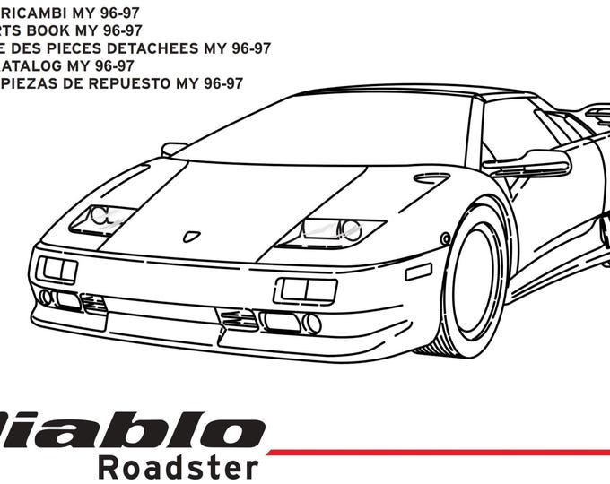 Lamborghini Diablo Roadster 1996 1997 - parts manual