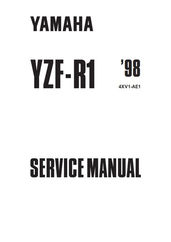 Yamaha YZF-R1 1998 1999 - Workshop Service Repair Manual