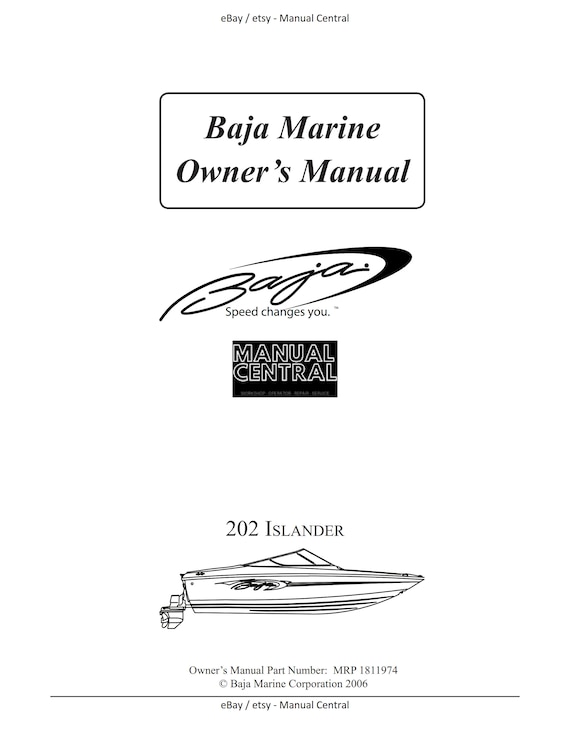 Baja Marine - 202 ISLANDER - Owners Manual