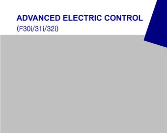 Doosan Advanced Electric Control - f30i f31i f32i