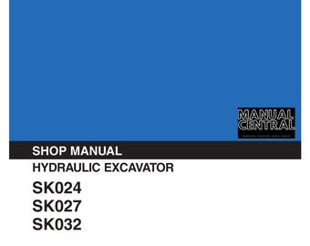 Kobelco - Hydraulic Excavator - SK024 SK027 SK032 - Workshop Service Repair Manual