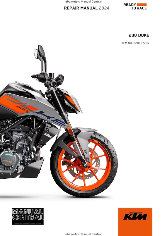 KTM 2024 - 200 Duke - Service Workshop Repair Manual
