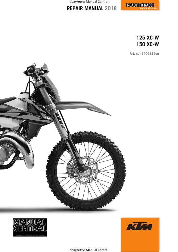 KTM 2018 - 125 150 XC-W - Service Workshop Repair Manual