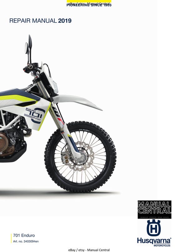 Husqvarna 2019 - 701 Enduro - Workshop Service Repair Manual