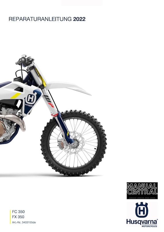 German Language - Husqvarna 2022 - FC FX 350 - Reparaturanleitung
