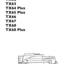 New Holland - TX 62 63 64 65 66 67 68 PLUS-  Operator Manual