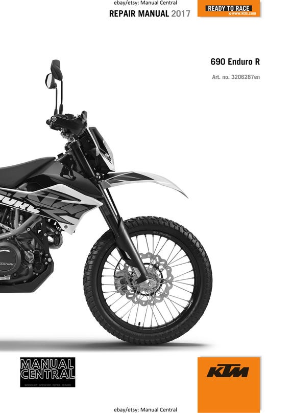 KTM 2017 - 690 Enduro R - Service Workshop Repair Manual