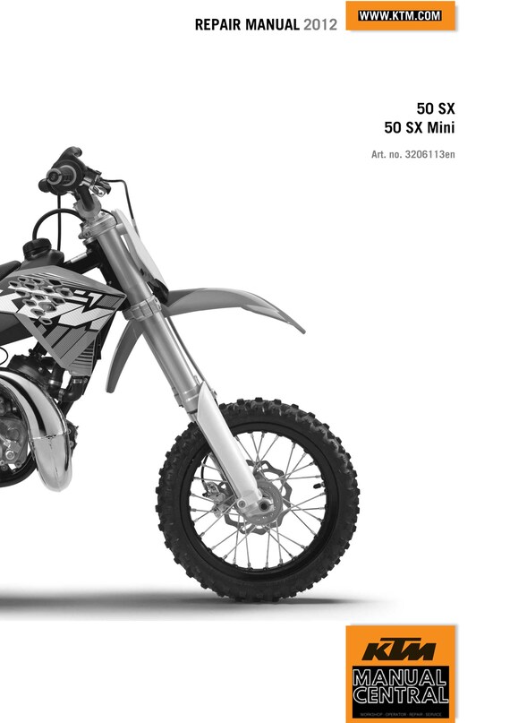 KTM 2012 - 50 SX MINI - Workshop Service Repair Manual