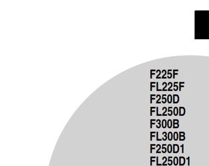 Yamaha F225F FL225F F250D FL250D F300B FL300B F250D1 FL250D1 F300B1 FL300B1 Owners User Manual Guide - 2014