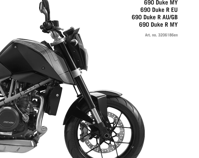 KTM 2014 - 690 DUKE R - Service Workshop Repair Manual