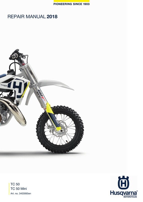 Husqvarna 2018 - TC 50 Mini - Workshop Service Repair Manual