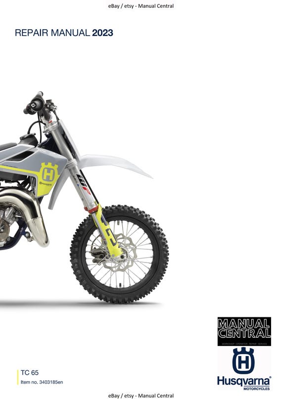 Husqvarna 2023 - TC 65 - Service Workshop Repair Manual
