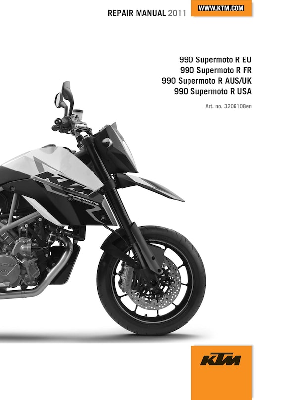 KTM 2011 - 990 Supermoto R Eu Fr Aus Uk Usa - Service Workshop Repair Manual